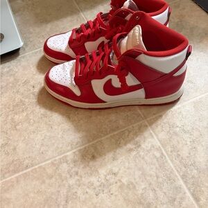 Nike Red and White Sneakers